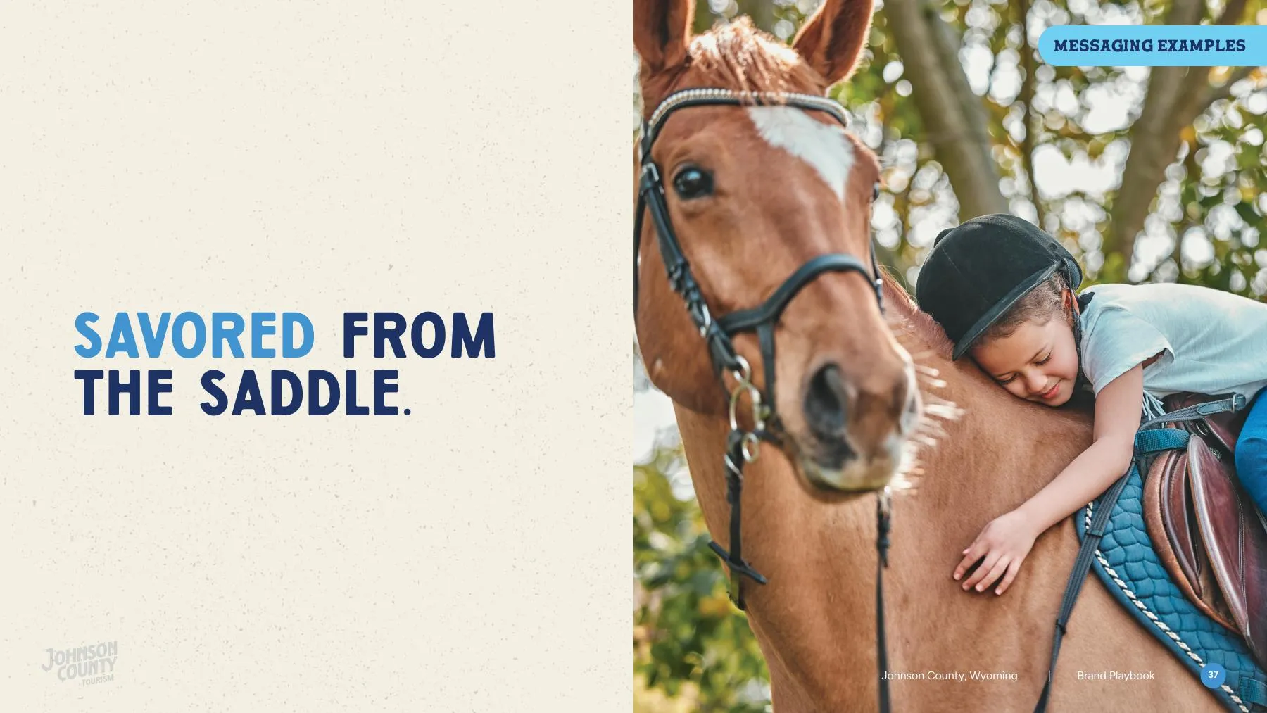 Visit Buffalo brand imagery — savored from the saddle