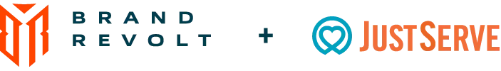 Brand Revolt and JustServe Logos